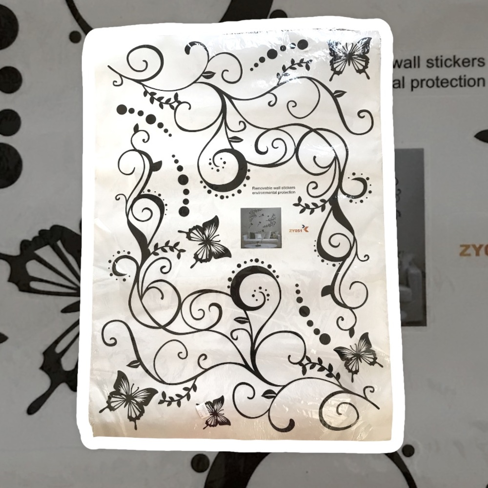 Butterfly tribal do-it-yourself sticker wall art decals